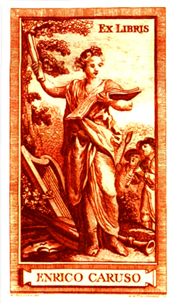 Exlibris de Enrico Caruso
