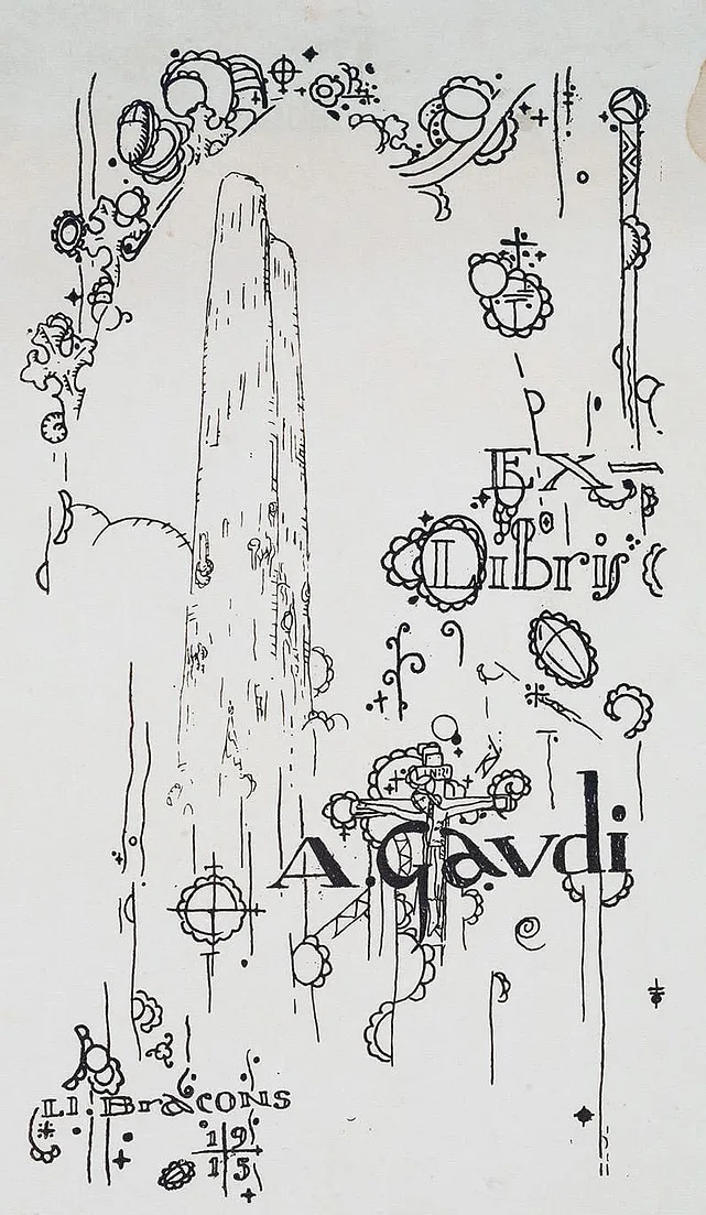 Exlibris de Antonio Gaudí