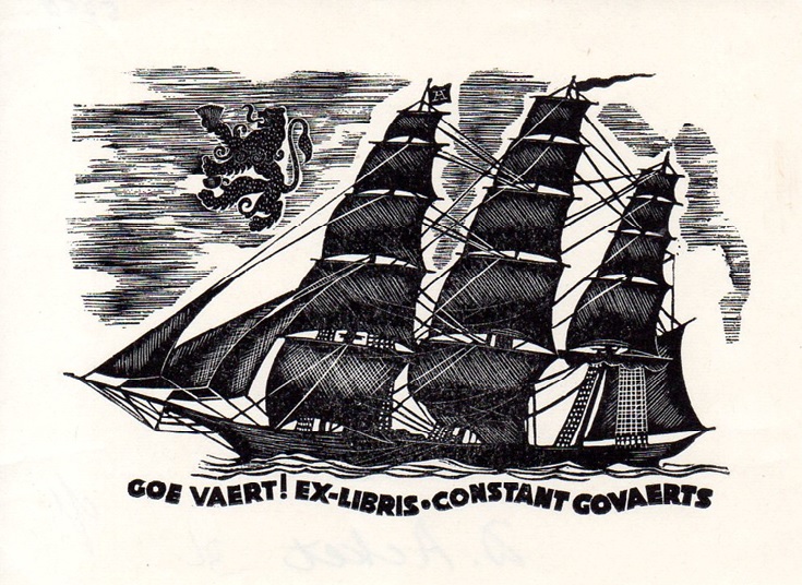 Exlibris creado por Desiré Acket para Constant Govaerts