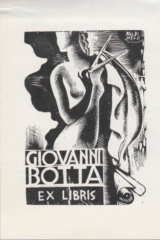 Exlibris realizado por Armando Baldinelli