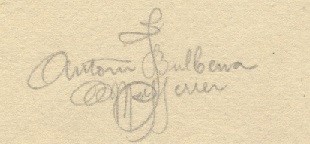 Firma de Antonio Bulbena Masferrer