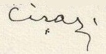Firma de Giulio Cisari