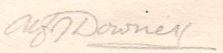Firma de Alfred James Downey