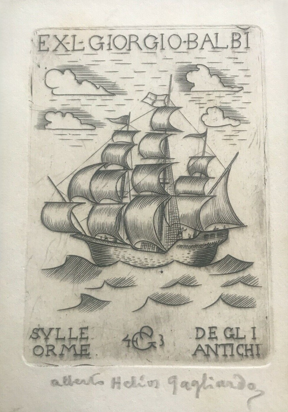 Exlibris de Alberto Helios Gagliardo