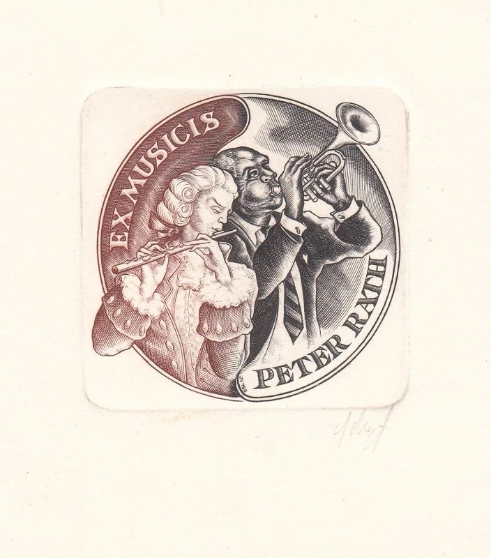 Exlibris de Vytautas Jakštas