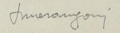 Firma de Tranquillo Marangoni