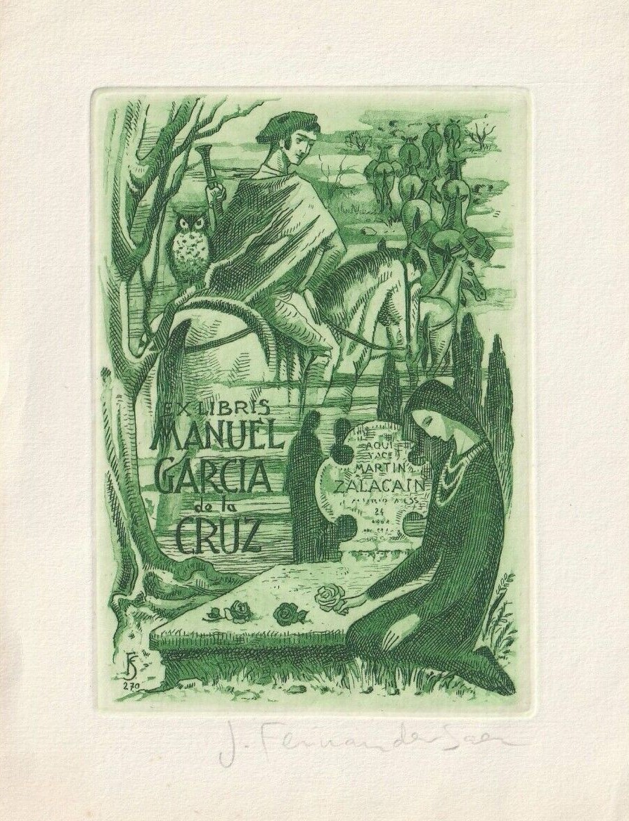 Exlibris de Julio Fernández Sáez