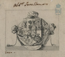 Exlibris de Jovellanos por Goya