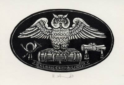 Frequent symbols in exlibris: owl, books and monograms